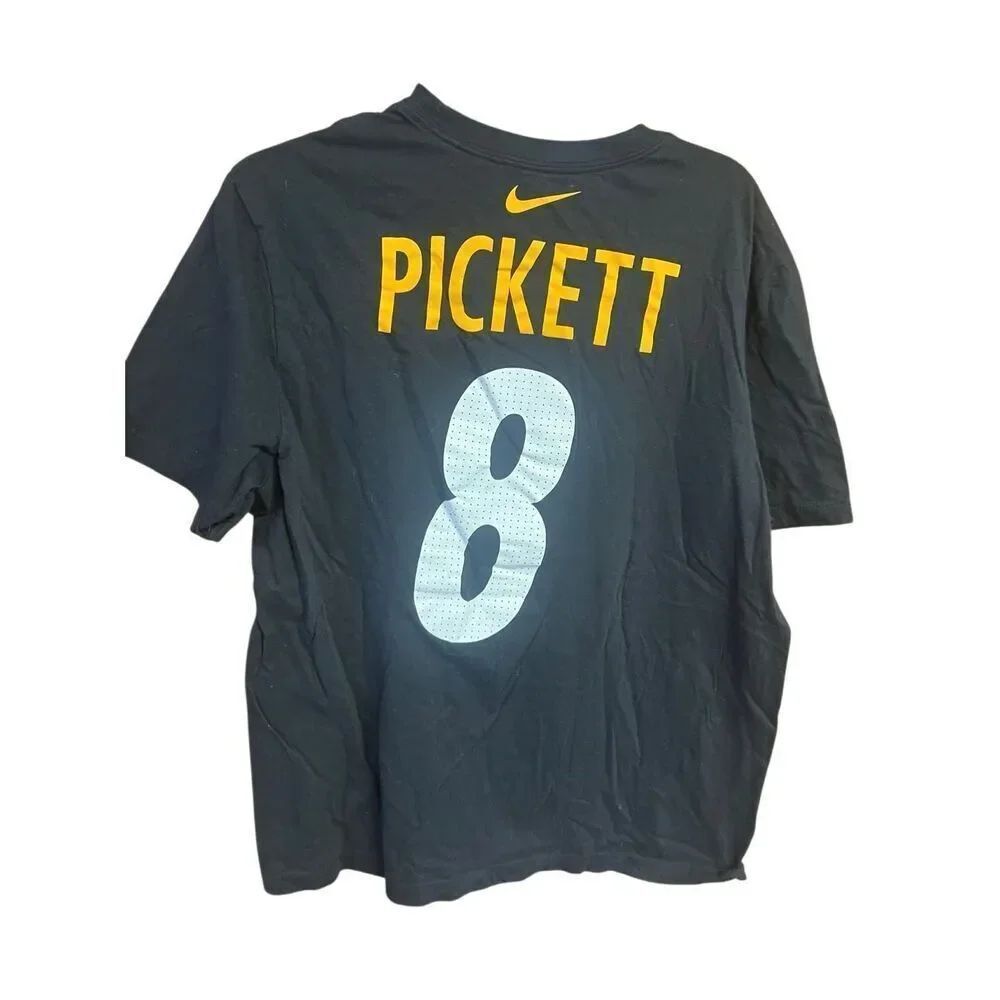 Nike Men's Kenny Pickett Black Pittsburgh Steelers Tee Shirt Sz L